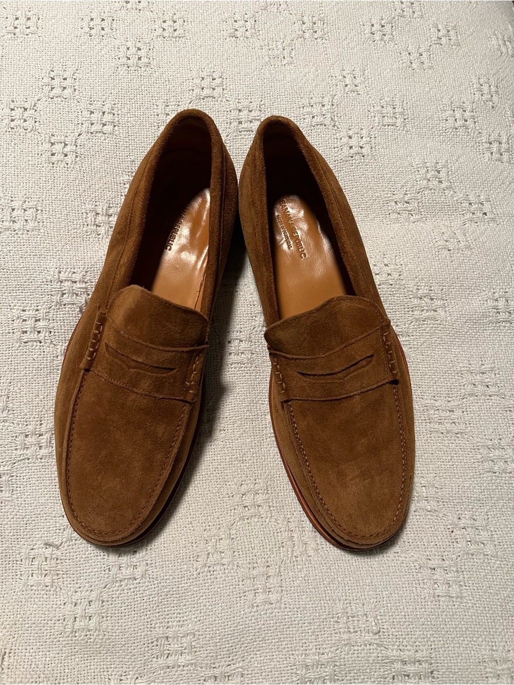 Banana Republic Men's Chestnut Suede Penny Loafers